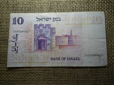 Izrael , 10 izraeli font 1973 , shekel , sequalim 