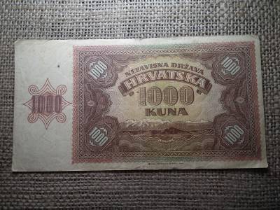 Horvátország , 1000 kuna 1941 bankjegy 