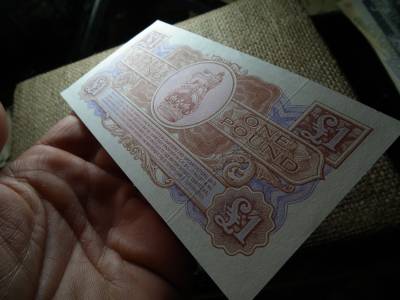 Anglia , katonai 1 font 1956 , XF , bankjegy , fegyveres erők 