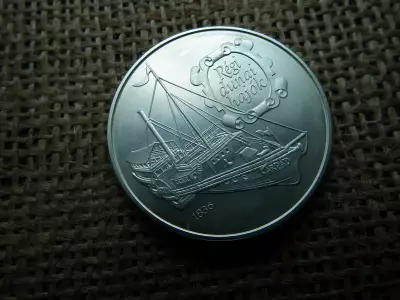 Ezüst 500 forint 1993 BU , Hajók , Árpád 