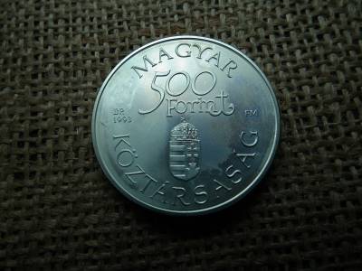 Ezüst 500 forint 1993 BU , Hajók , Árpád 