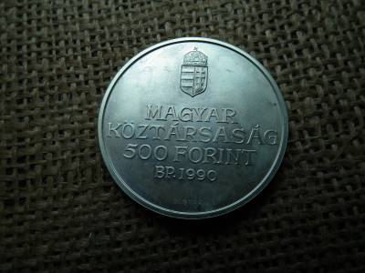 Ezüst 500 forint 1990 , Kölcsey 
