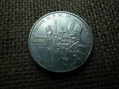 Ezüst 500 forint 1991 BU , János Pál Pápa 