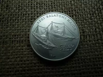 Ezüst 2000 forint 1997 BU , Régi Balatoni Hajók 