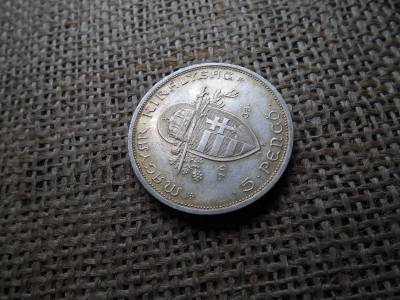 Ezüst , Szent István 5 pengő 1938 , extra , tisztítatlan állapot ! 