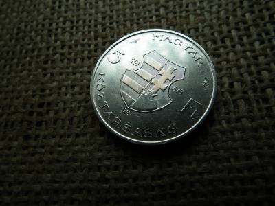 Ezüst 5 forint 1946 , vastag ! Extra ! 