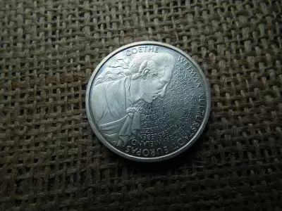 Németország , ezüst 10 márka 1999 F , Deutsche Mark J.W. von Goethe