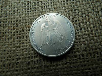 Németország , ezüst 10 márka 1999 F , Deutsche Mark J.W. von Goethe
