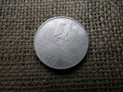 Németország , ezüst 10 márka 1998 A , Deutsche Mark The Francke Foundations in Halle