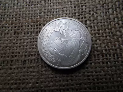 Németország , ezüst 10 márka 1998 G , Deutsche Mark Hildegard von Bingen