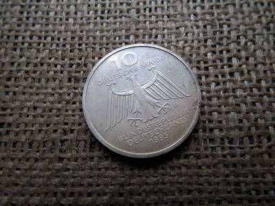 Németország , ezüst 10 márka 1995 D , Deutsche Mark William Conrad Röntgen