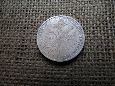 Németország , ezüst 10 márka 1992 D , Deutsche Mark Order "Pour le Merite"