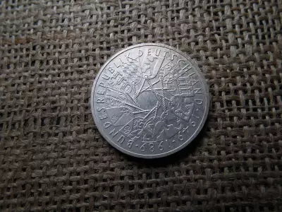 Németország , ezüst 10 márka 1989 G , Deutsche Mark 40 Years of Federal Republic