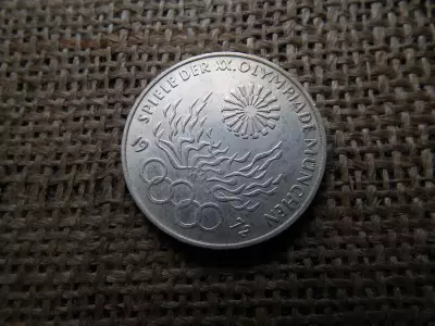 Németország , ezüst 10 márka 1972 D , Deutsche Mark Olympic Games in Munich