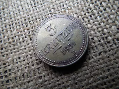 Ferenc József 3 krajcár 1851 B , Körmöcbánya !  Gyönyörű ! 