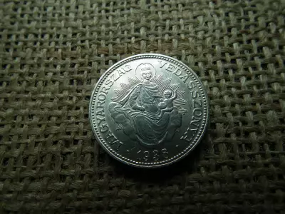 Ezüst 2 pengő 1938 , Ritka , Mosolygós Madonna ! extra állapot 