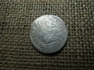 I. Lipót , ezüst 15 krajcár 1680 KB , XV kreuzer 