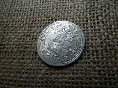 I. Lipót , ezüst 15 krajcár 1680 KB , XV kreuzer 