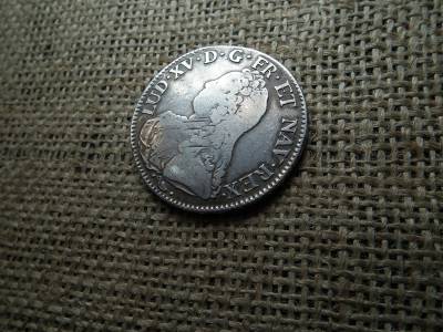 Franciaország , ezüst 1 ecu 1734 L , 1 Écu - Louis XV