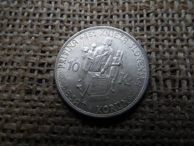 Szlovákia , ezüst 10 korona 1944 , korun , Pribina herceg