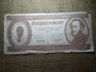 5000 forint 1994 május 8.  Lehoczky Gyula , Propaganda bankjegy ! Ritka , Konzervatív párt 
