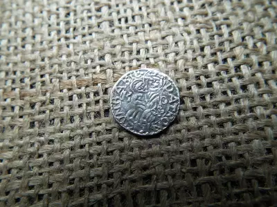 Hunyadi Mátyás ezüst denár KP rozetta , dénár