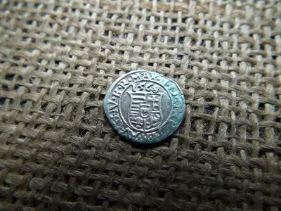I. Miksa ezüst dénár 1568 KB , Körmöcbánya , denár
