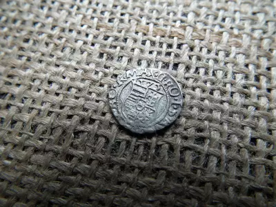 I. Miksa ezüst dénár 1575 KB , Körmöcbánya , denár