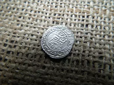 I. Miksa ezüst dénár 1574 KB , Körmöcbánya , denár