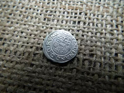 I. Ferdinánd ezüst dénár 1529 KB , Körmöcbánya , denár