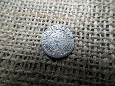 I. Ferdinánd ezüst dénár 1531 KB , Körmöcbánya , denár