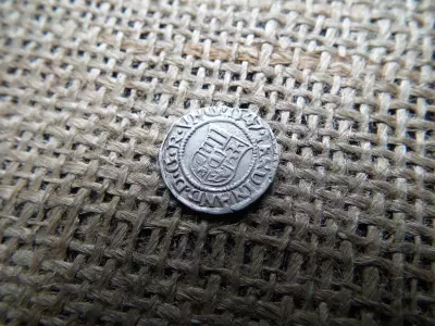 I. Ferdinánd ezüst dénár 1547 KB , Körmöcbánya , denár