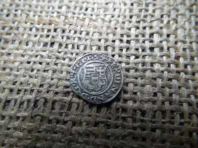 I. Ferdinánd ezüst dénár 1554 KB , Körmöcbánya , denár