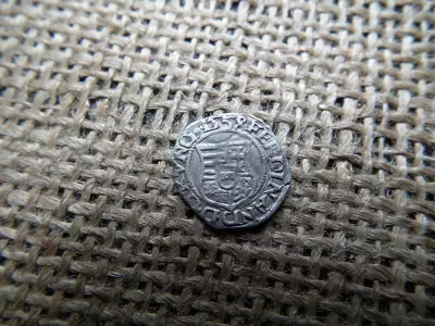 I. Ferdinánd ezüst dénár 1558 KB , Körmöcbánya , denár