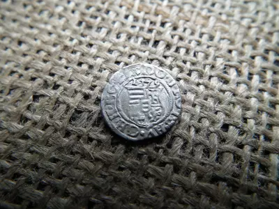 Rudolf , ezüst dénár 1579 KB , Körmöcbánya ! denár 