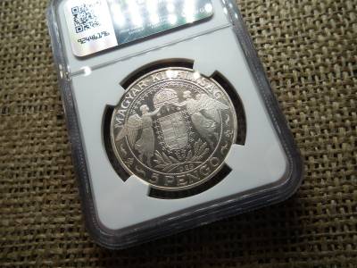 Szent László , ezüst 5 pengő 1929 UP , PP , PF 68 Cameo , NGC minősített , tokos , Artex utánveret ! Ritka 