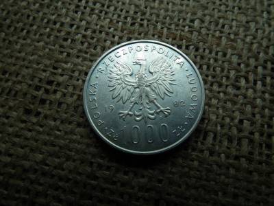 Lengyelország , ezüst  1000 zloty 1982  II. János Pál pápa