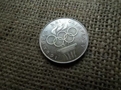 Lengyelország , ezüst  200 zloty 1976 , zlotych , XXI. nyári olimpia