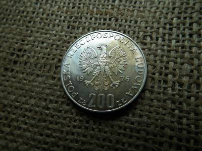 Lengyelország , ezüst  200 zloty 1976 , zlotych , XXI. nyári olimpia