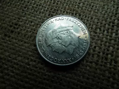 Lengyelország , ezüst  200 zloty 1975 , zlotych , győzelem a fasizmus felett