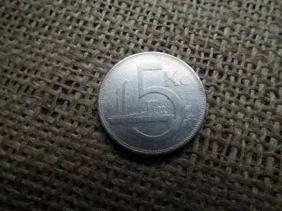 Csehszlovákia , ezüst 5 korona 1929 ,  korun 