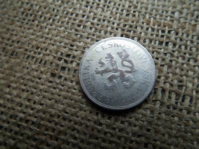Csehszlovákia , ezüst 5 korona 1929 ,  korun 
