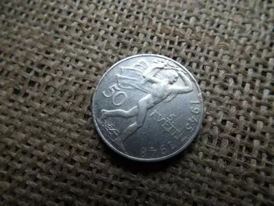 Csehszlovákia , ezüst 50 korona 1948 ,  korun  , prágai felkelés
