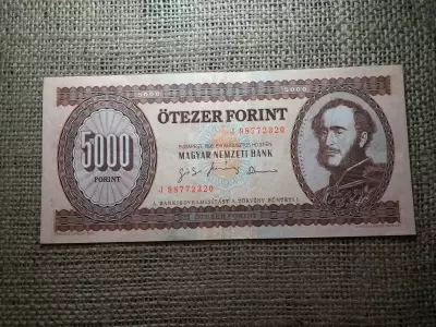 5000 forint 1995 J , nagyon szép 