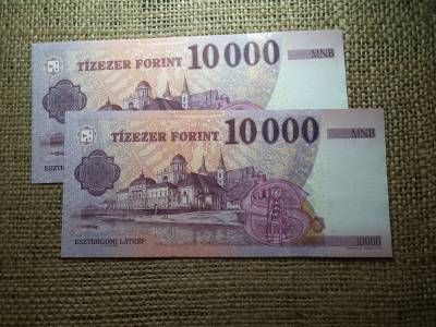 10000 forint 2015 AG UNC 2 db sorszámkövető 