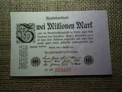 Németország 2 millió márka 1923 , hajtatlan 