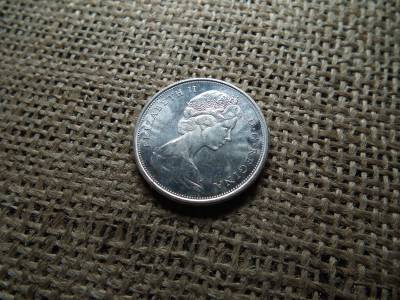 Kanada , ezüst 50 cent 1967 , cents 