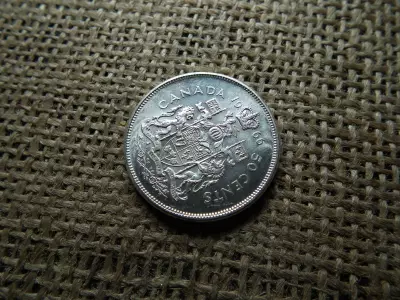 Kanada , ezüst 50 cent 1966 , cents 