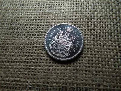 Kanada , ezüst 50 cent 1965 , cents 
