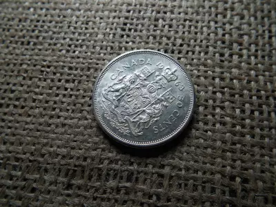 Kanada , ezüst 50 cent 1963 , cents 